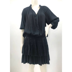 Christina Lynn's Navy Blue Pleated Blouson Mini Dress Size S